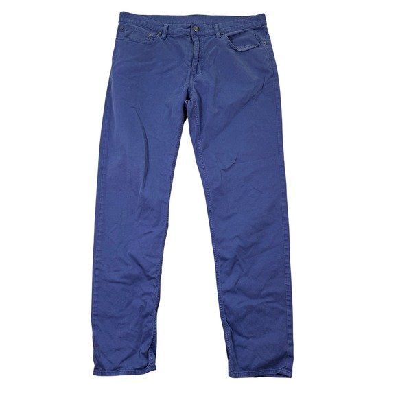 Brooks Brothers Slim Fit Mens Pants 34x32 Blue Chinos Casual Trousers Preppy EUC - Picture 1 of 9